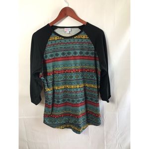 LuLaRoe 3/4 sleeve T-Shirt size: Large